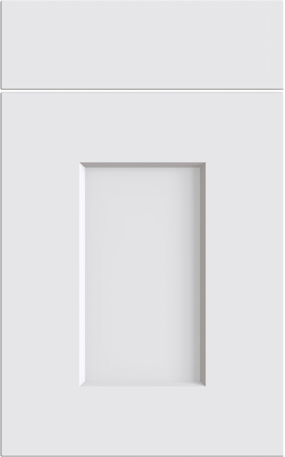 Bella Cambridge supermatt white door with drawer front above.