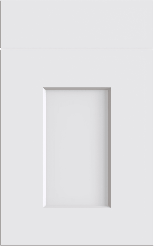 Bella Cambridge supermatt white door with drawer front above.