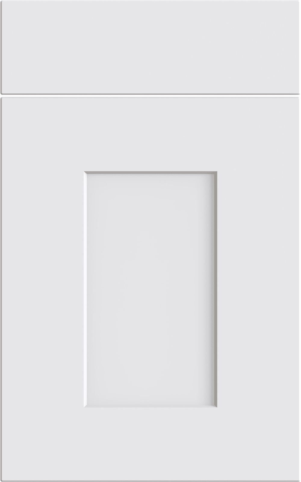 Bella Carrick supermatt white door with drawer front above.
