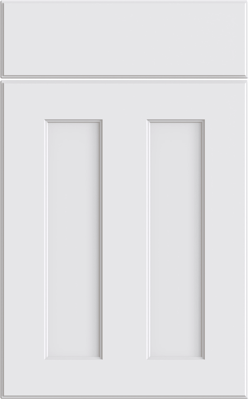 Bella Chester supermatt white door with drawer front above.
