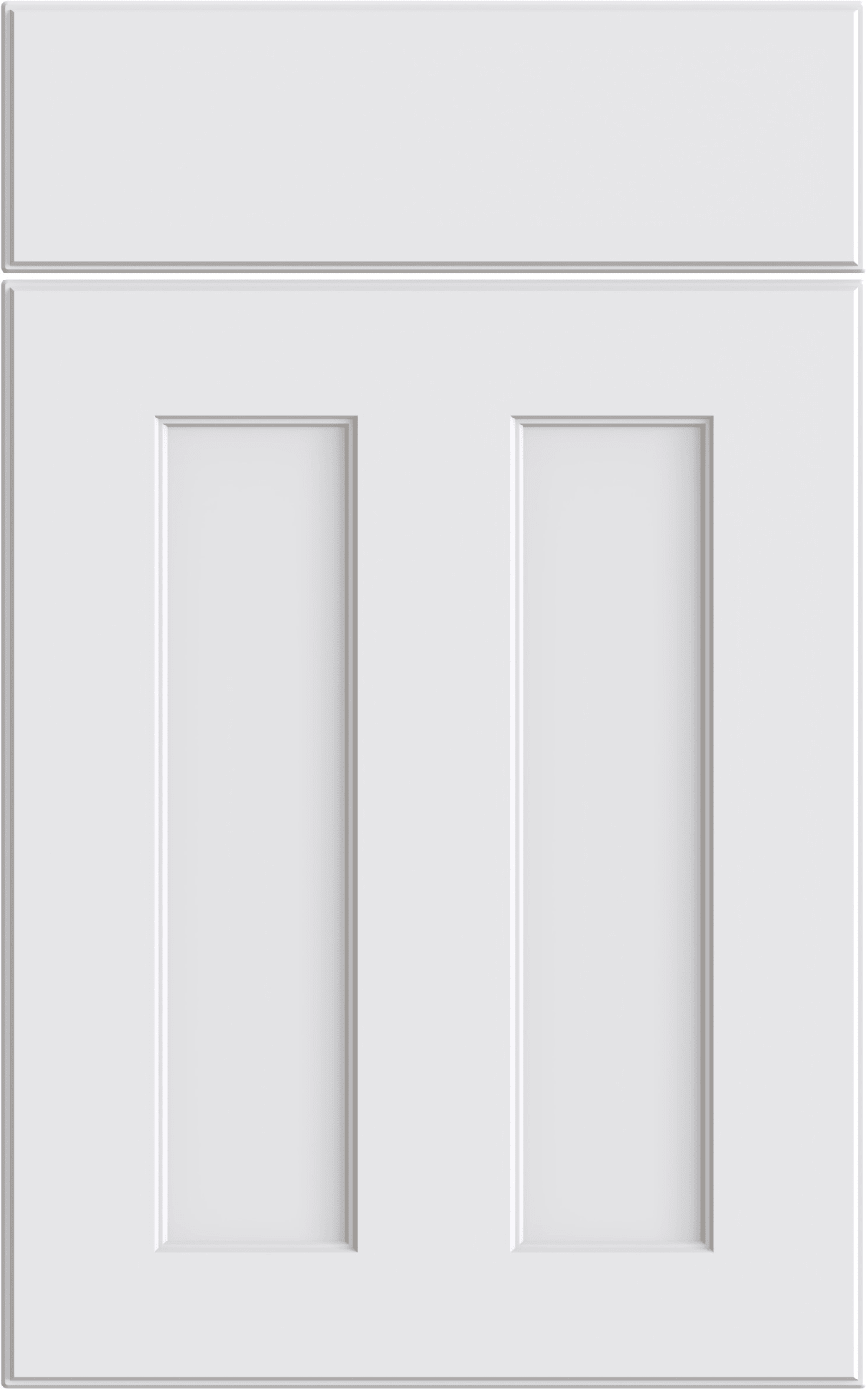 Bella Chester supermatt white door with drawer front above.