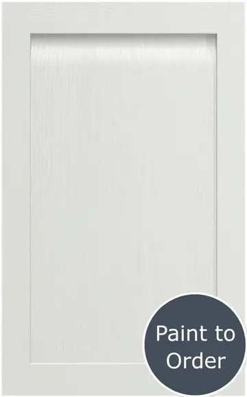 A painted light grey Grantham door with a matte finish and visible timber grain, marked as 'Paint to Order'.