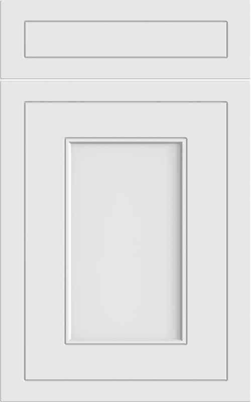 Bella Helmsley supermatt white door with drawer front above.