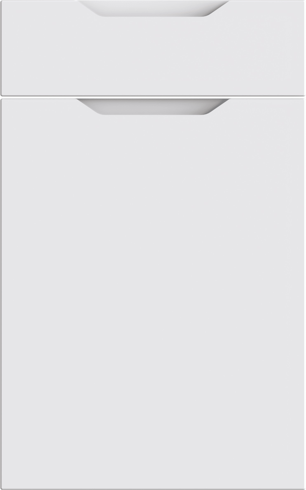 Bella Integra supermatt white door with drawer front above.