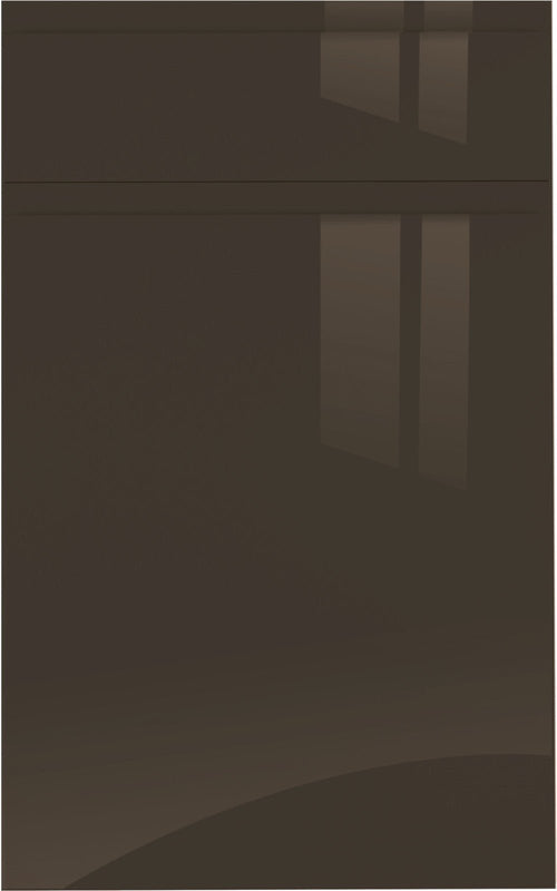 Jayline supergloss graphite door with drawer front above.