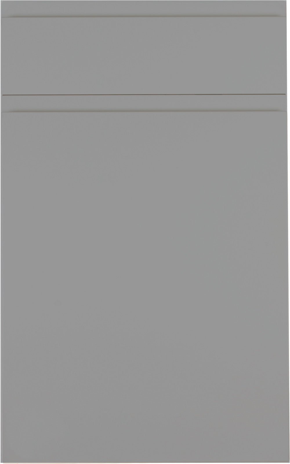 Jayline supermatt dust grey door with drawer front above.