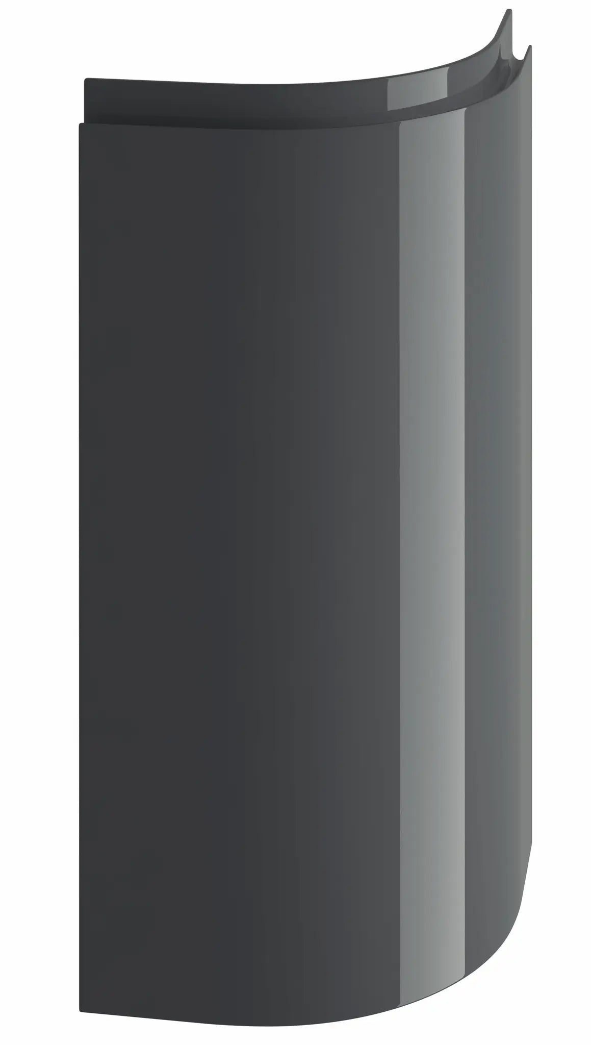 lucente gloss anthracite curved door on a white background