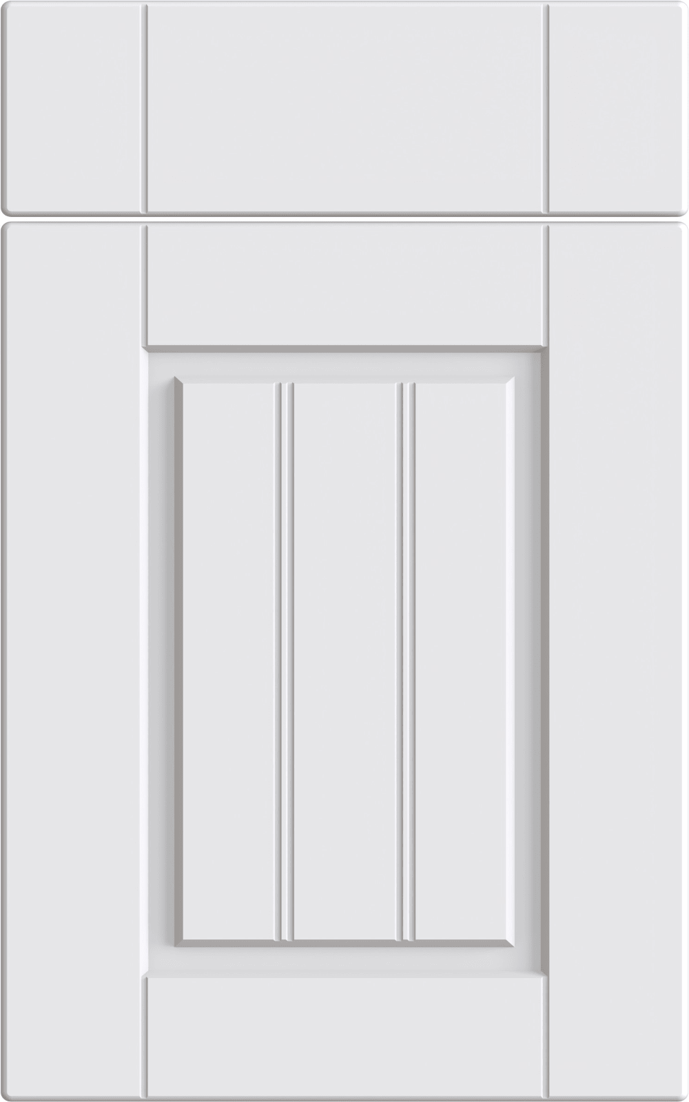 Bella Newport supermatt white door with drawer front above.