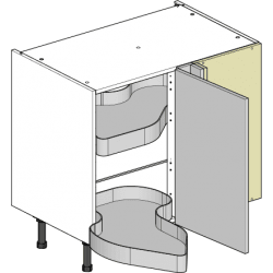 Cabinet with open door showing internal compartments