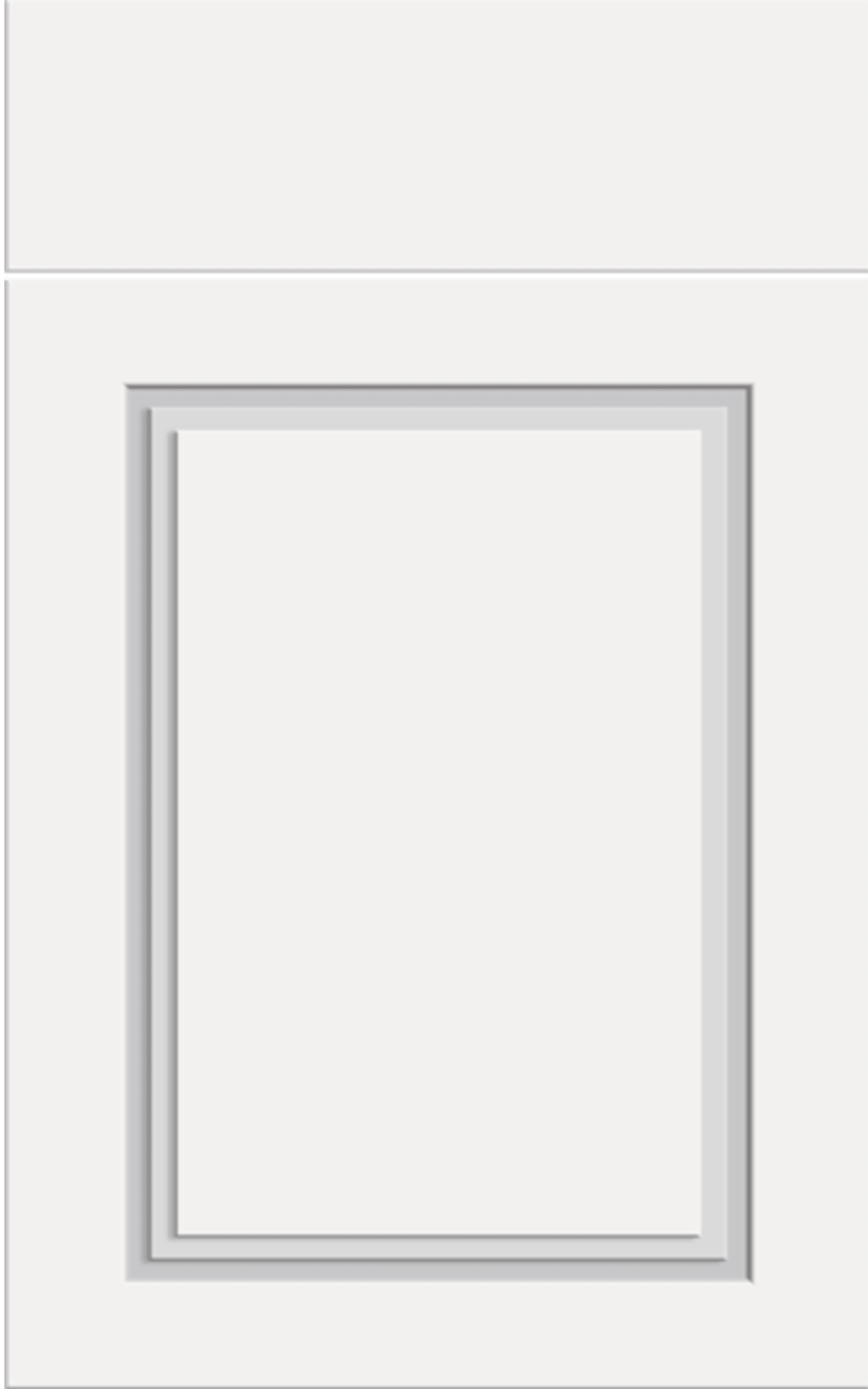 Bella Paris supermatt white door with drawer front above.