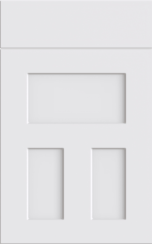 Bella Stratford supermatt white door with drawer front above.