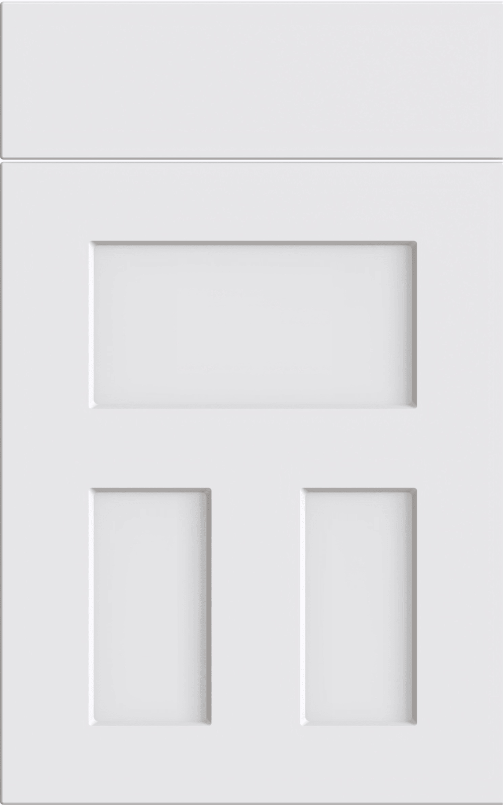Bella Stratford supermatt white door with drawer front above.