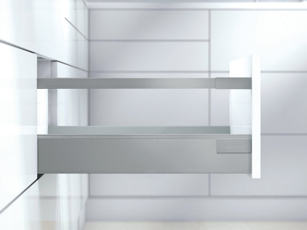 Close-up image of a Blum drawer mechanism.