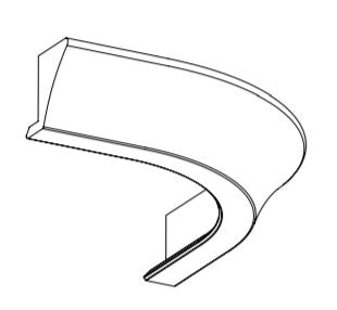 Newmarket Curved Tangent Cornice