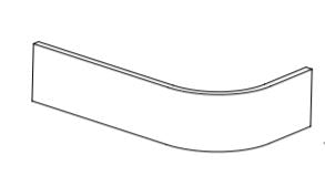 Grantham Curved Plinth 605x355x19