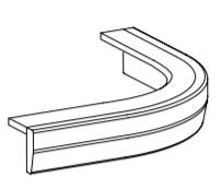 Newmarket Curved Tangent Pelmet