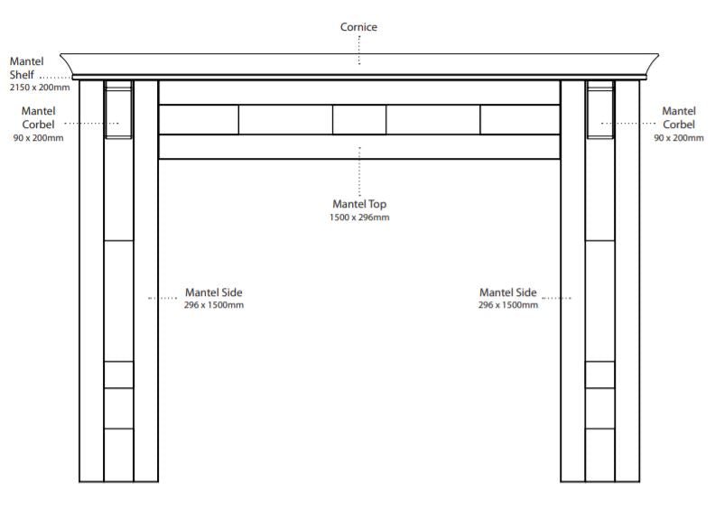 Cambridge Mantel Complete Kit