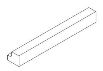 Newmarket Square End Straight Cornice/Pelmet 3050x45x35