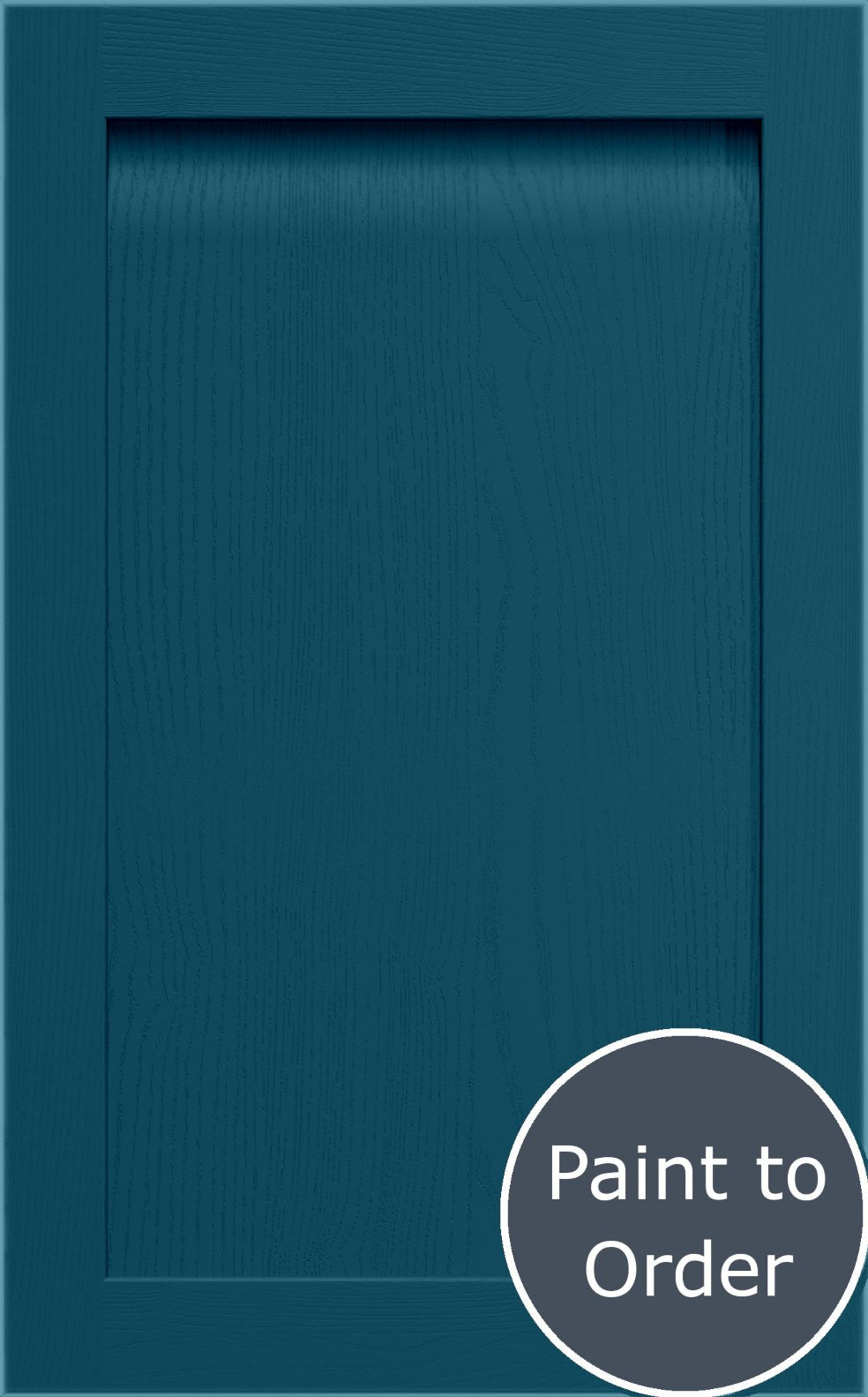 Grantham Midnight Blue cabinet door with 'Paint to Order' label.