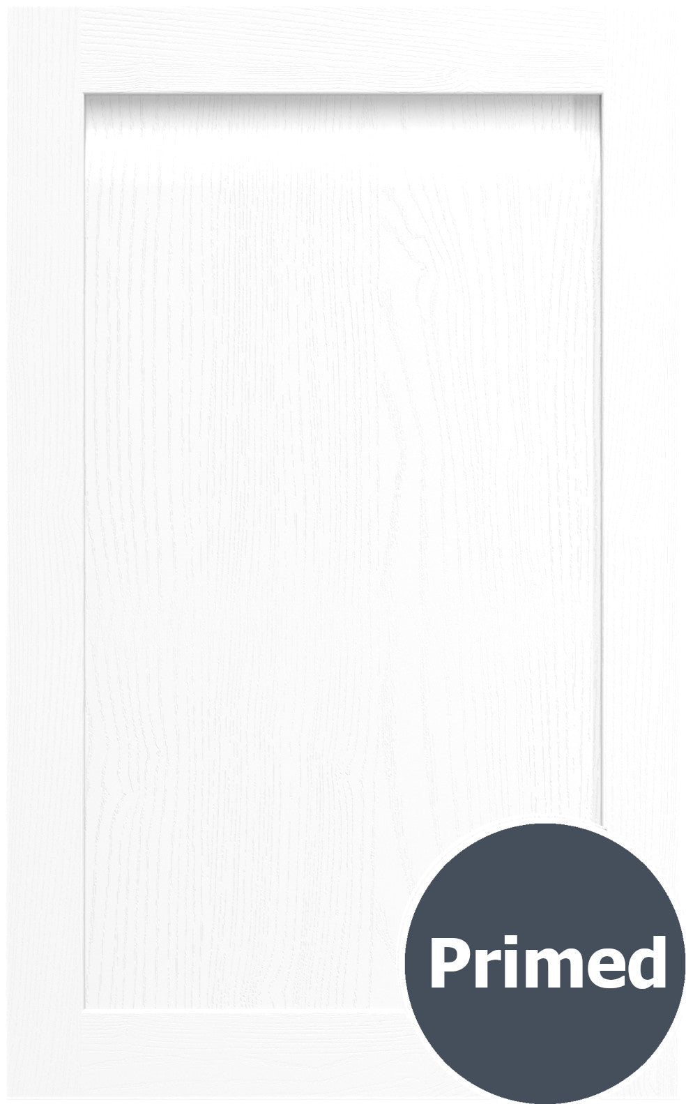 Grantham Primed cabinet door with 'Primed' label.