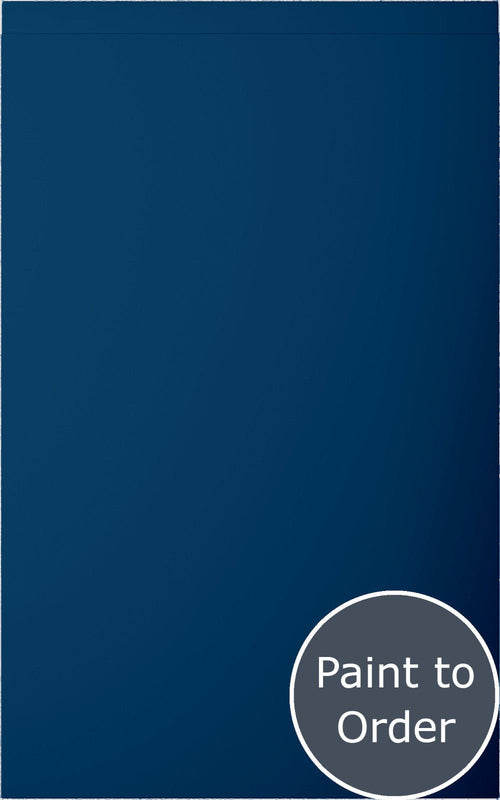 Lucente Matt Sapphire Blue door with 'Paint to Order' text in a circular badge.