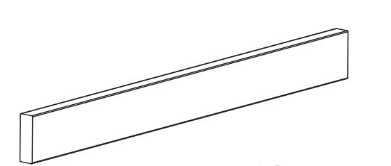 Line drawing of a length of straight cornice.