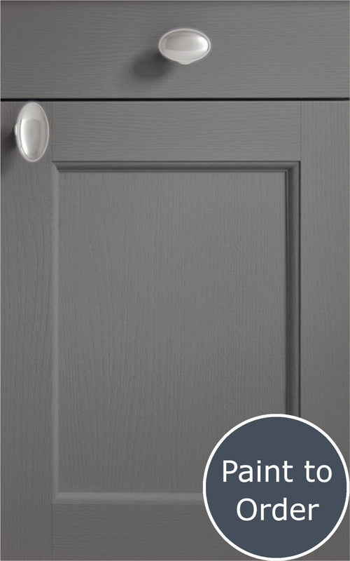 Windsor dust grey door with drawer front above. Labelled 'Paint to Order'.