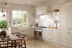 Bella Carlton Paint Flow Taupe Grey kitchen with a tangent cornice and straight plinth.