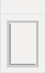 Bella Carlton supermatt white door with drawer front above.