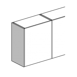 Line drawing of a kitchen cabinet