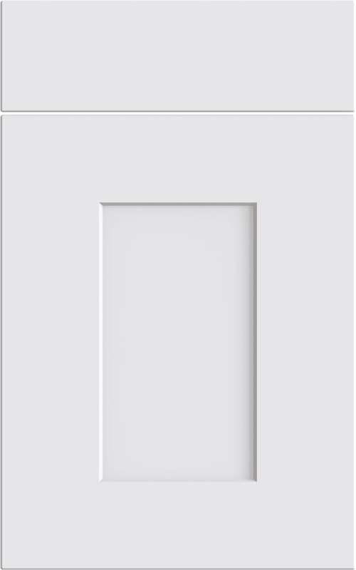 Bella Carrick supermatt white door with drawer front above.