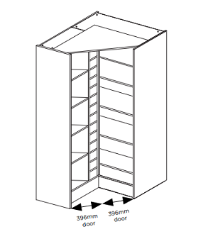 [073]-Diagonal Corner Larder Cabinet (1970mm)