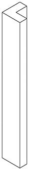 Line drawing of an external corner post