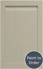 A painted Dakar Grantham door. At the bottom right there's a red circular sign with Paint to Order in white letters.