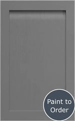 A painted dust grey Grantham door with a matte finish and visible timber grain, marked as 'Paint to Order'.