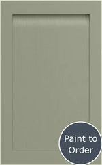 A painted french grey Grantham door with a matte finish and visible timber grain, marked as 'Paint to Order'.