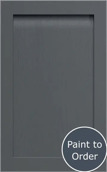 A painted onyx grey Grantham door with a matte finish and visible timber grain, marked as 'Paint to Order'.