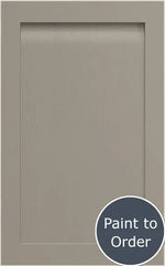 A painted stone grey Grantham door with a matte finish and visible timber grain, marked as 'Paint to Order'.