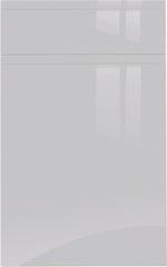 Jayline supergloss light grey door with drawer front above.