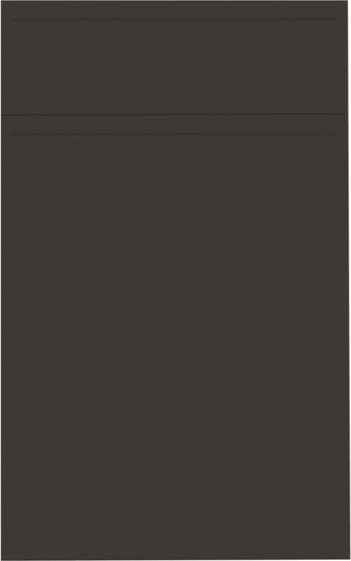 Jayline graphite door with drawer front above.