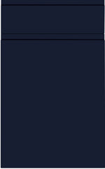 Jayline supermatt indigo blue door with drawer front above.