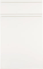Jayline supermatt white door with drawer front above.