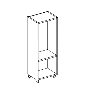 Line drawing of a larder unit.