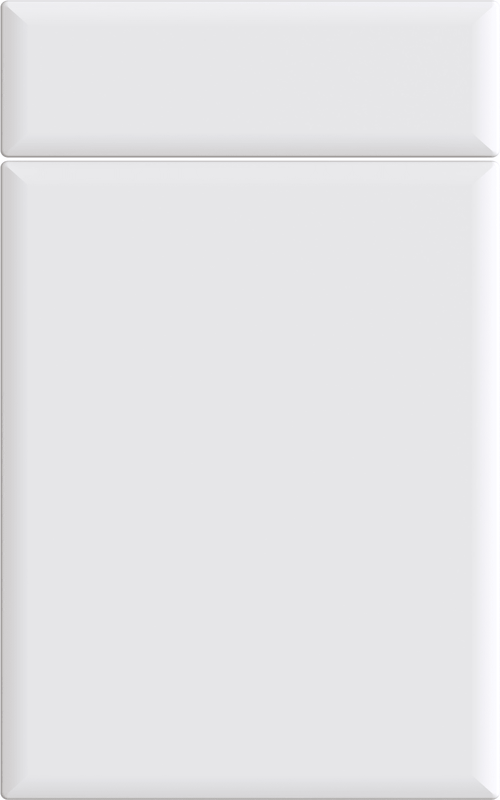 Bella Lincoln supermatt white door with drawer front above.