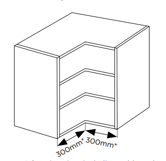 [042]-L-Shaped Corner Wall Cabinet  (720mm)