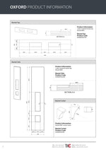 Product information sheet for Oxford Mantel Kit Components.