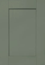 Close up image of a Rydal Reed Green kitchen door showing the grain effect finish.