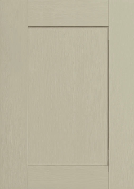 Close-up of a sage green Rydal door with the grain effect showing.