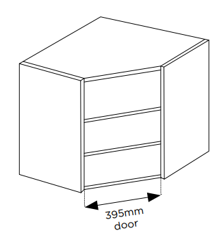 [043]-Splay Corner Wall Cabinet (720mm)