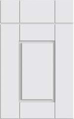 Bella Surrey supermatt white door with drawer front above.